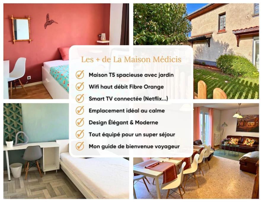 Maison Medicis - T5 Spacieuse Et Calme En Ville - Emplacement Ideal 圖盧茲 外观 照片